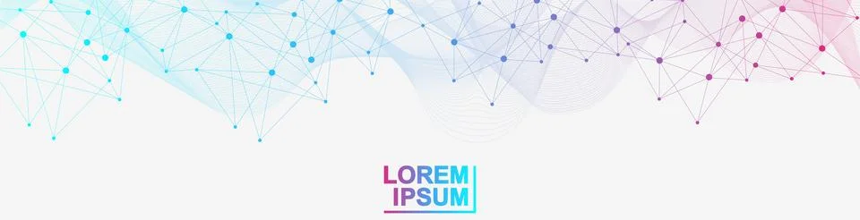 Global network connection website header or banner design. Abstract background Stock Illustration