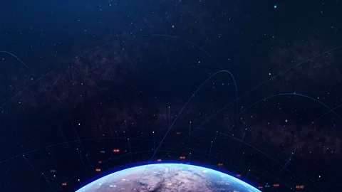 Global network connection World map abstract technology background global Stock Footage 333962504