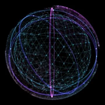 Global network connection. World map point and line composition concept of Stock Illustration