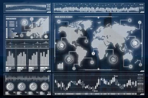 Global network connection. World map concept of global business Stock Illustration