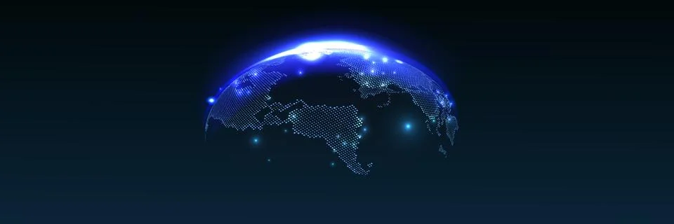 Global network connection. World map point and line composition concept of Stock Illustration