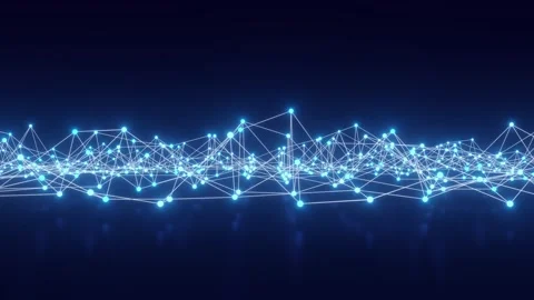 Global network connections. Abstract neural networks in cyberspace. Stock Footage 262237745