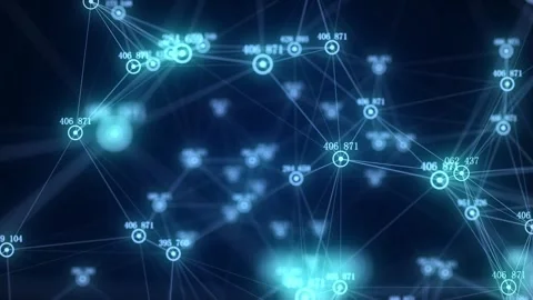 Global network connections. Abstract neural networks in cyberspace. Stock Footage 272596461