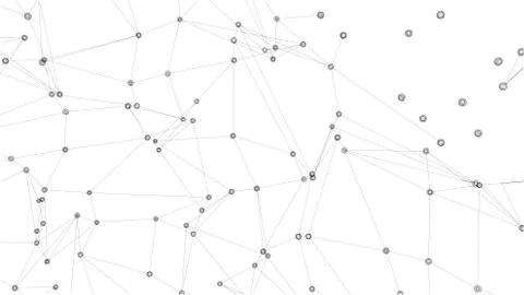 Global network connections with points and lines Illustrazione stock