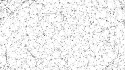 Global network connections with points and lines Illustrazione stock
