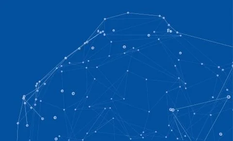 Global network connections with points and lines Stock Illustration