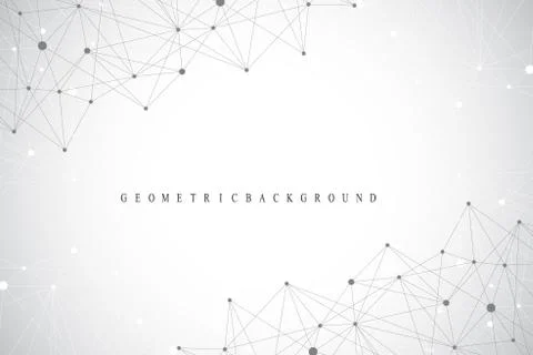 Global network connections with points and lines. Networking and Big Data Stock Illustration