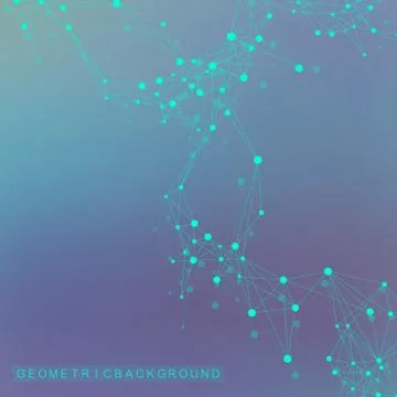 Global network connections with points and lines. Networking and Big Data Stock Illustration