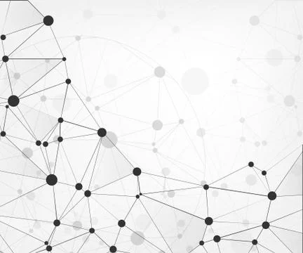 Global network connections with points and lines. Abstract technology backgro Stock Illustration