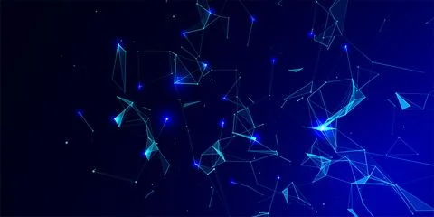Global network connections with points and lines. Background with moving line Stock Illustration