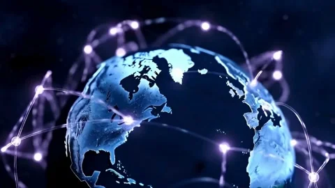 Global Network Connections Representing Worldwide Communication and Data Tr.. Stock-Footage 321948436
