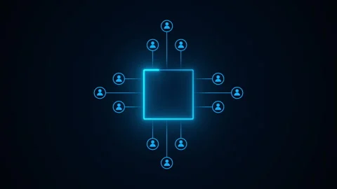 Global network connections technology concept on Black Background Stock Footage 346355456