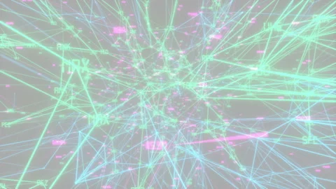 Global network of connections.Abstract background, geometry surfaces, lines Stock Footage 99581110