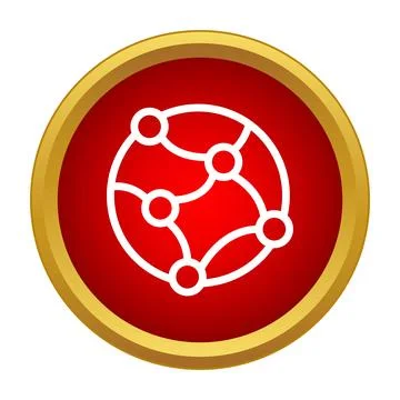 Global network connectivity icon with interconnected points 스톡 일러스트