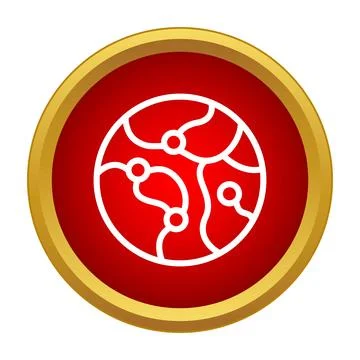 Global network connectivity icon with interconnected points Stock-Illustration