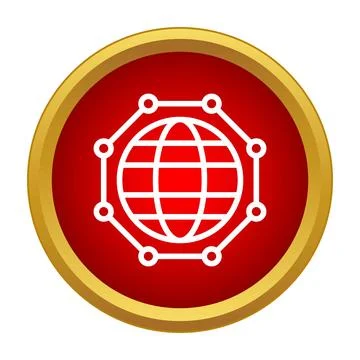 Global network connectivity icon representing worldwide communication Stock Illustration