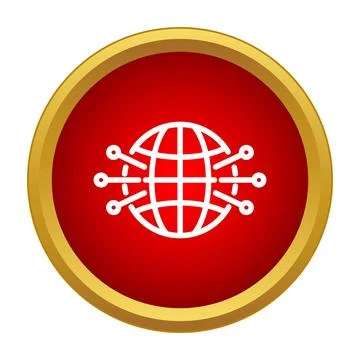 Global network connectivity icon representing worldwide communication イラスト素材