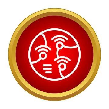 Global network connectivity icon showing wi fi signals イラスト素材