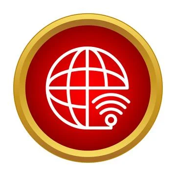 Global network connectivity icon showing internet communication Stockillustratie