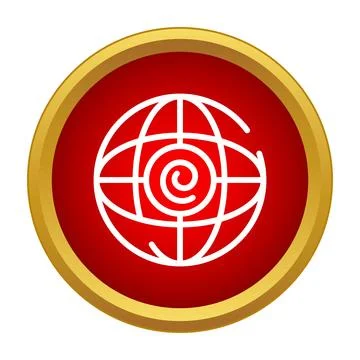 Global network connectivity icon with spiral symbol イラスト素材