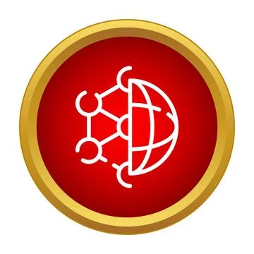 Global network connectivity icon symbolizing digital communication Stock Illustration