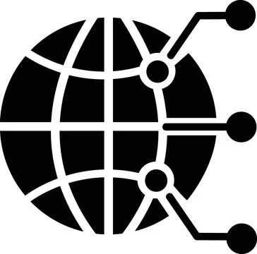 Global network connectivity technology communication icon Stock Illustration