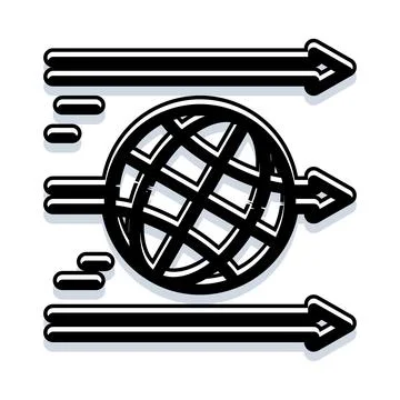 Global network connectivity transferring data progress Ilustración de archivo