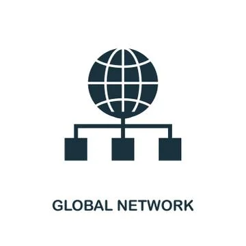 Global Network creative icon. Simple element illustration. Global Network Stock Illustration