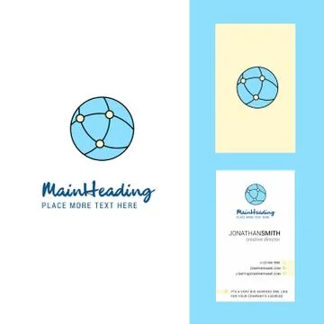 Global network  Creative Logo and business card. vertical Design Vector Illustrazione stock