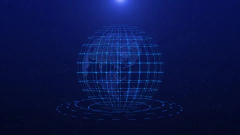 Global Network Data Connections Line Digital Technology Network Cyberspace Stock Footage 347120473