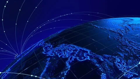 Global network data transmission concept Stock Footage 231837494