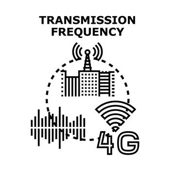 Global network data transmission frequency concept Stock Illustration