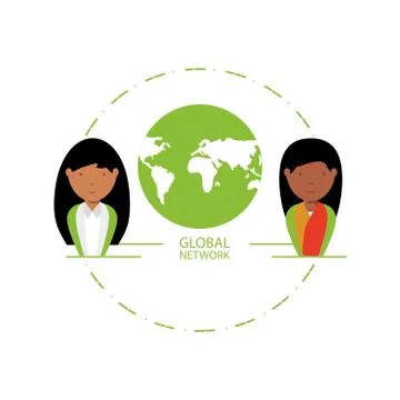 Global network design concept 스톡 일러스트