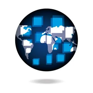 Global network design concept Illustrazione stock