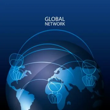 Global network design concept Stock-Illustration