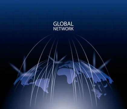 Global network design concept Illustrazione stock