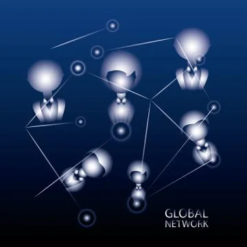 Global network design concept イラスト素材