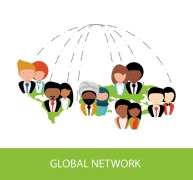 Global network design concept Stockillustratie