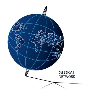 Global network design concept Illustrazione stock