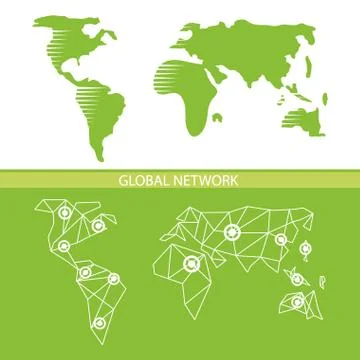 Global network design concept Stock-Illustration
