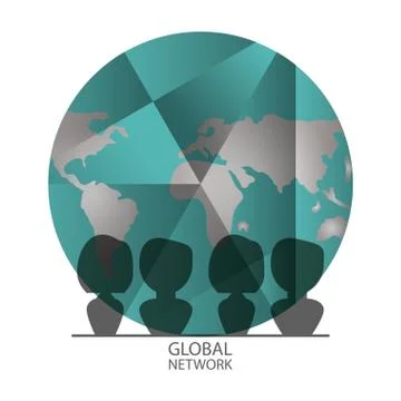 Global network design concept Stockillustratie