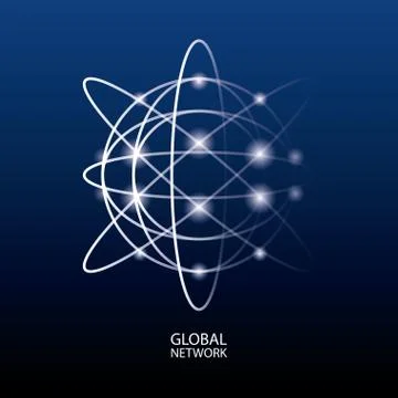Global network design concept Illustrazione stock