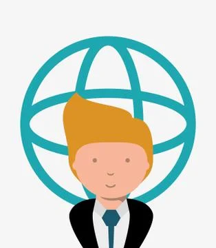 Global network design Stockillustratie