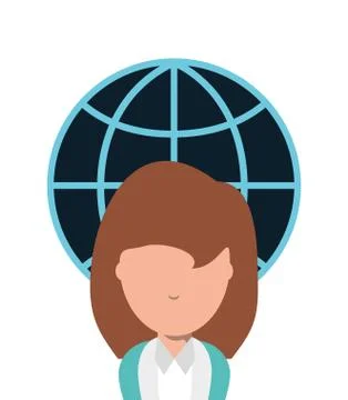 Global network design Stockillustratie