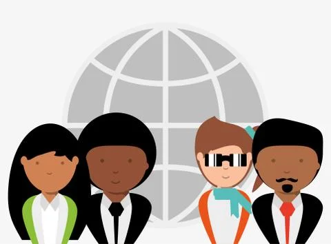 Global network design Illustrazione stock