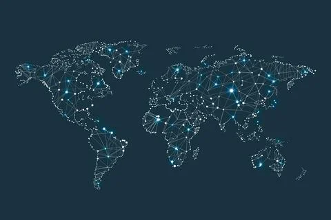 Global network design illustration Stock Illustration