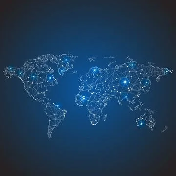 Global network design illustration Stock Illustration