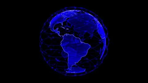Global network earth data globe - abstract 3D rendering satellites starlink Illustrazione stock
