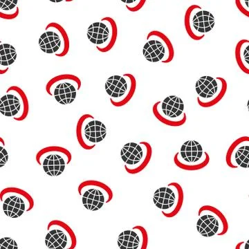 Global Network Flat Vector Seamless Pattern Stock Illustration