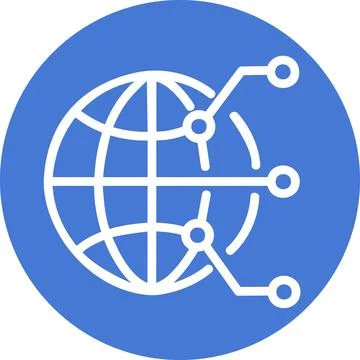 Global network globe internet connection icon Stock Illustration